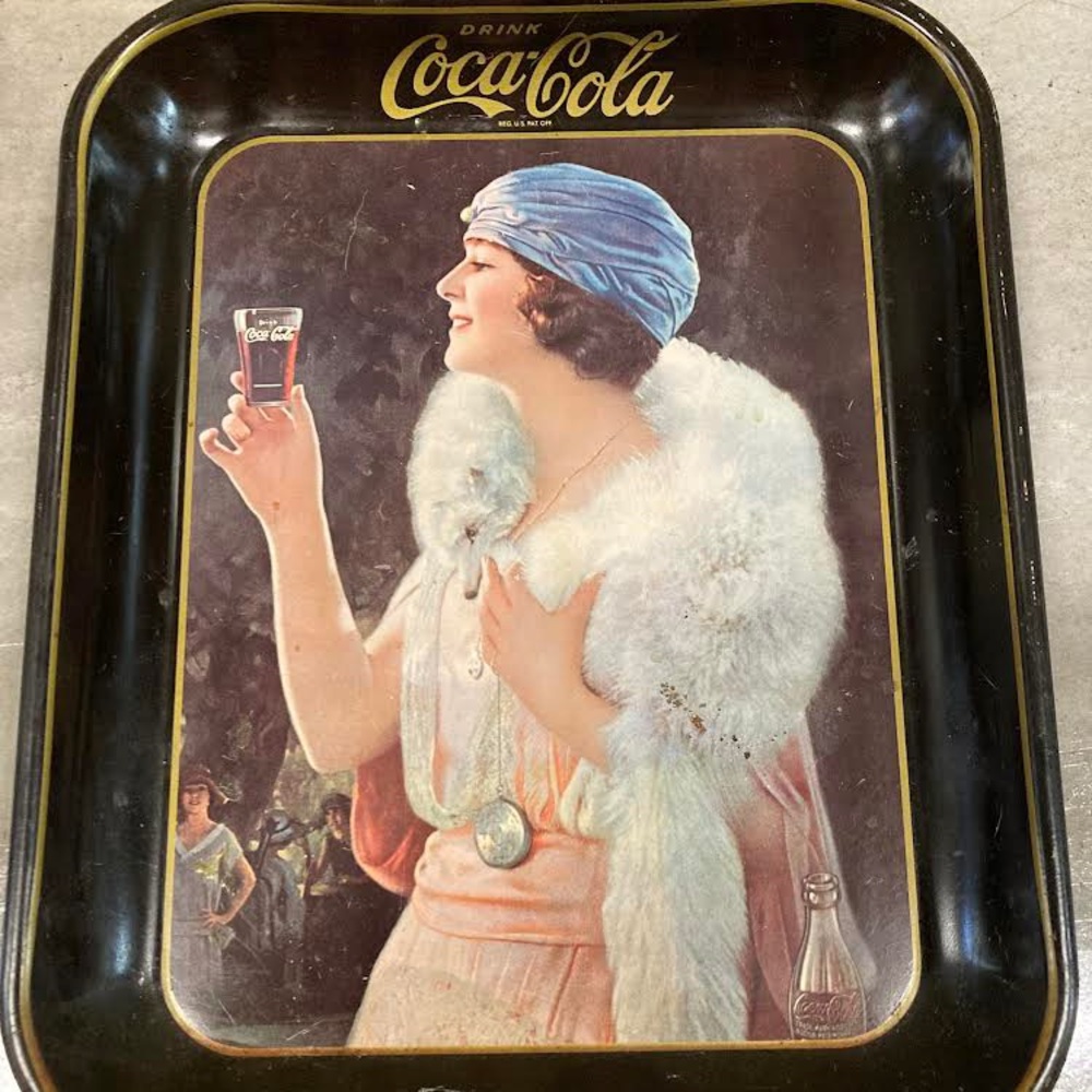 Vintage Coca Cola Girl at a Party Tray-1925 Advertising-Made in 1973